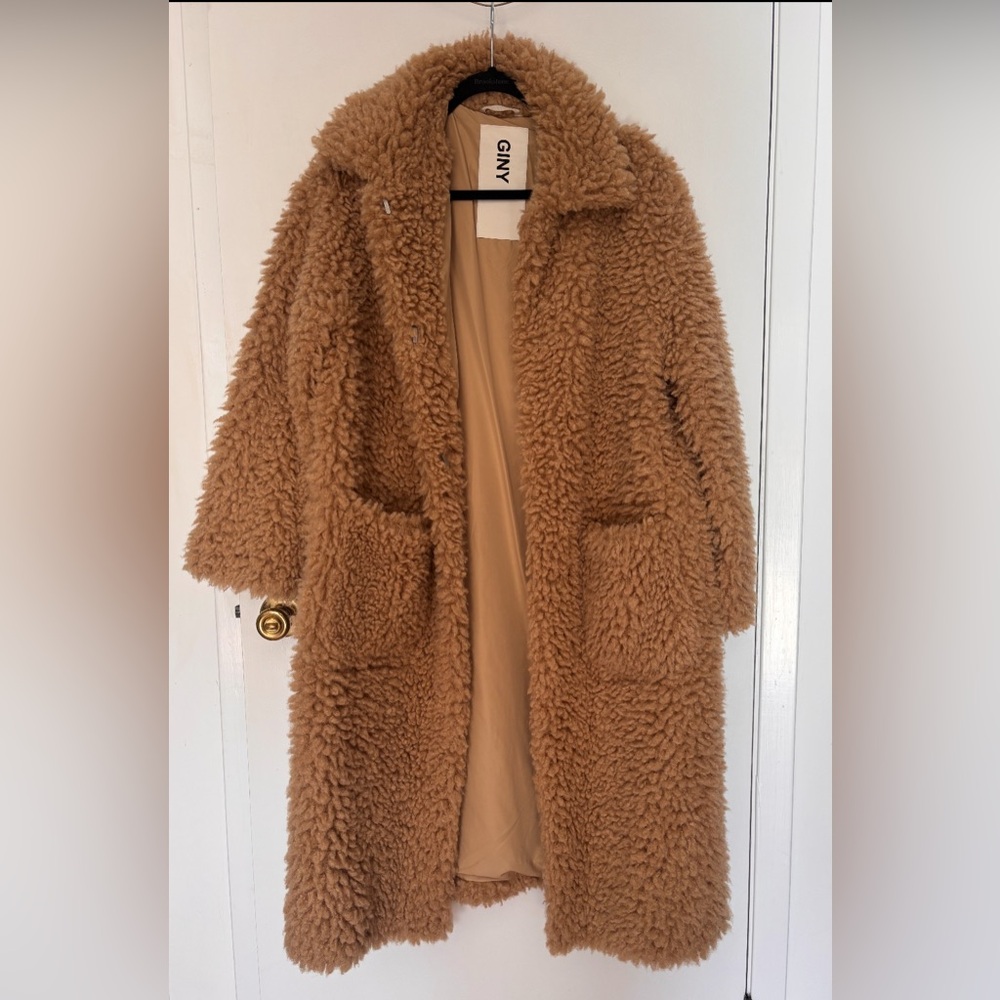 Neverworn Giny Cozy Brown Teddy Coat FR 38
